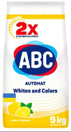 Détergent poudre automatic citron ABC 9KG