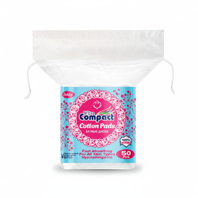 Cotons Démaquillants Carrés Ultra Compact 50 PCS