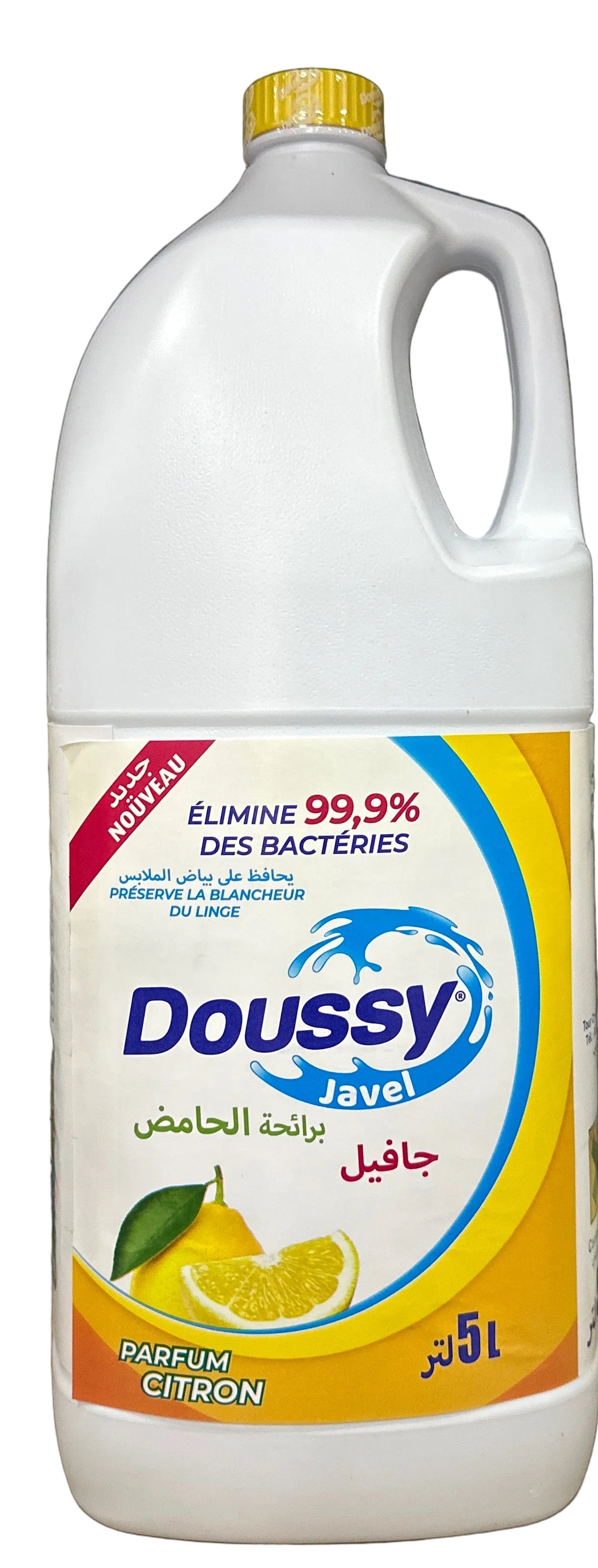 Doussy 5L Lemon Bleach Multi-Purpose Disinfectant for White Laundry and Surfaces