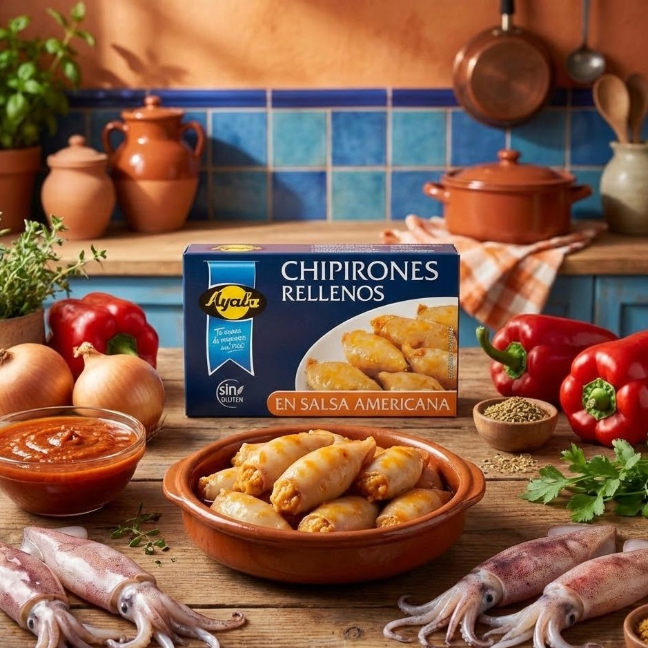 Stuffed Baby Squids with Ayala American Sauce 72g