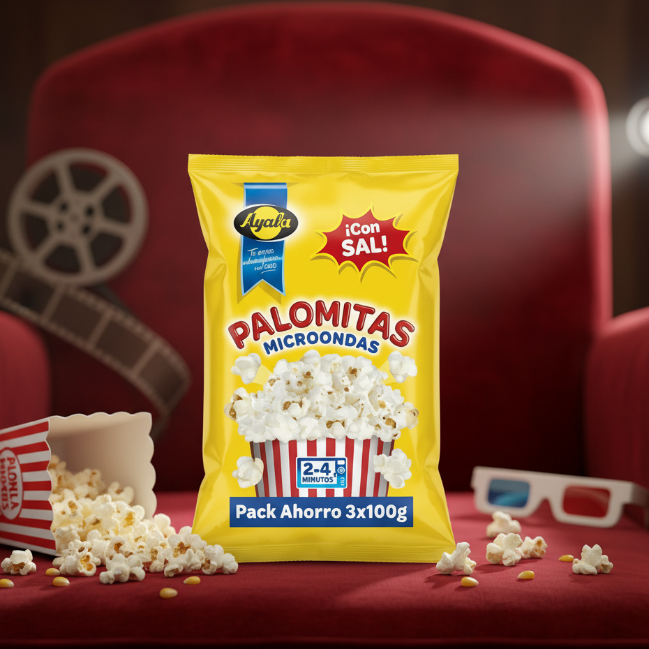 Palomitas Micro Con Sal -Ayala 3x100g