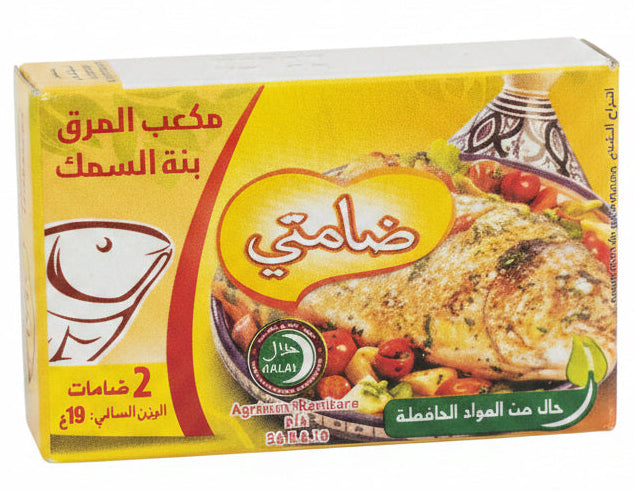 2 Cubes Assaisonnement Saveur Poisson Damti Bouillon 19G