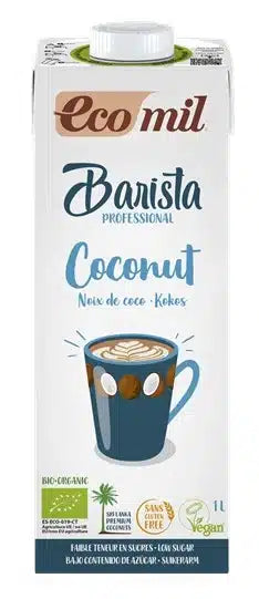Boisson Végétale à la Noix de Coco Barista à Sucre Réduit Ecomil 1L