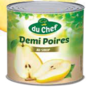 Demi-Poire au Sirop Du Chef 850 g