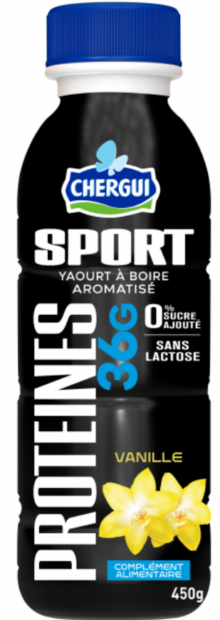 Vanilla protein drinking yogurt 450ml - CHERGUI