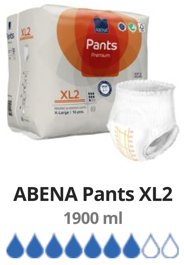 16 حفاضات أبينيا بريميوم للبالغين مقاس XL2 (130-170 سم)