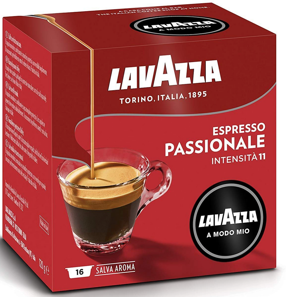 16 capsules Café Espresso PASSIONALE intensité 11 Lavazza a Modo Mio