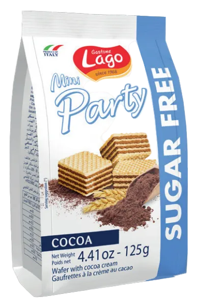 Mini party wafers without sugar cocoa bag Gastone Lago 125G
