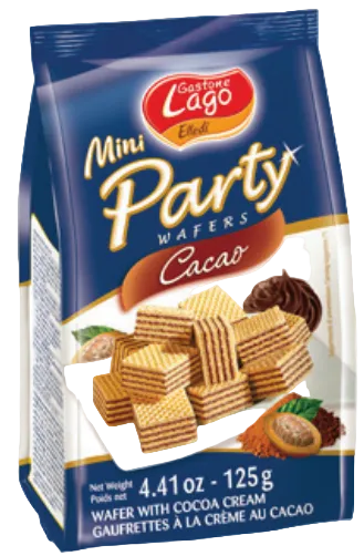 Mini party cocoa wafers bag Gastone Lago 125G