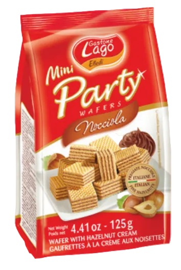 Mini party gaufrettes bag noisettes Gastone Lago 125G