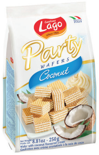 Mini party wafers bag coconut Gastone Lago 125G