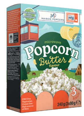Popcorn butter home pack 3X80G