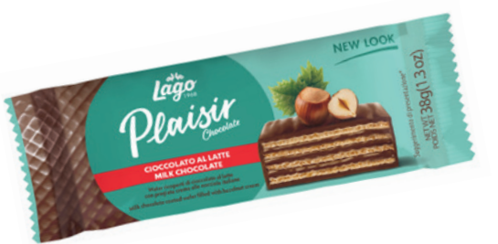 Lago Plaisir Milk Chocolate Wafers 38g