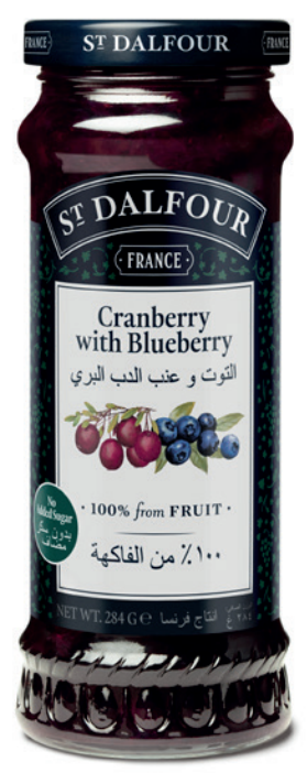 Sugar-free cranberry & blueberry jam 284g