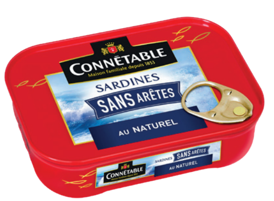 Connetables Natural Boneless Sardines 140g