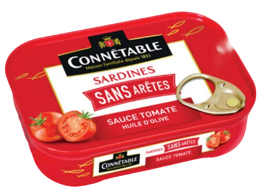 Connétable Boneless Sardines in Tomato Sauce with Olive Oil 140g