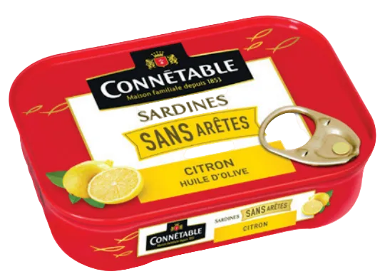 Connétable Boneless Sardines with Lemon in Olive Oil 140g