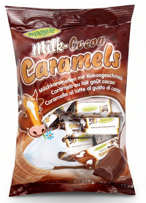 Caramels au lait cacao woogie 250g