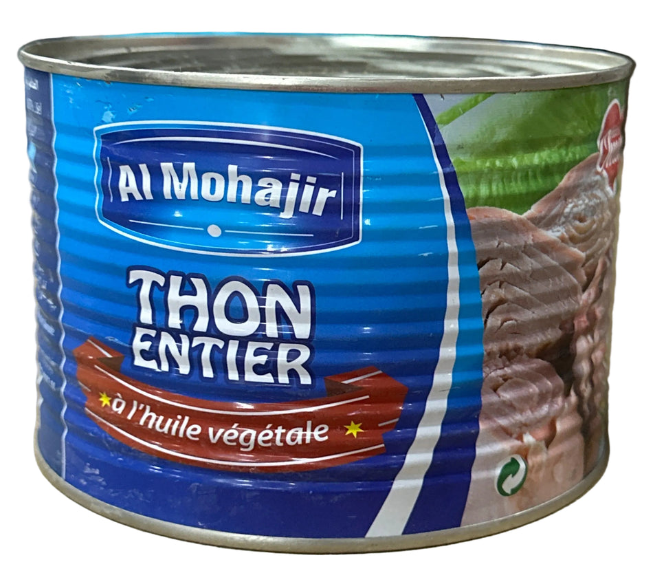Thon entier à l’huile végétale Al Mohajir 1.7kg