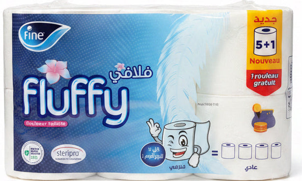 Pack of 6 Rolls Fluffy Fine Toilet Paper