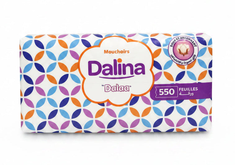 Soft and Strong Paper Tissues Dalina Dalaa 550 Sheets
