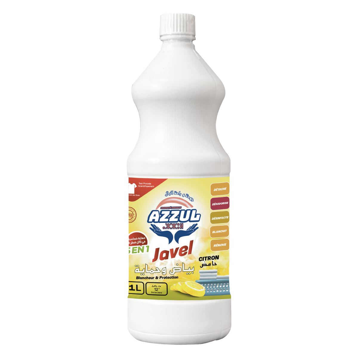 Lemon-scented bleach 1L AZZUL