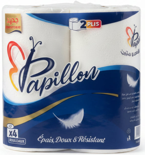 Butterfly 2-Ply Toilet Paper – 4-Roll Pack