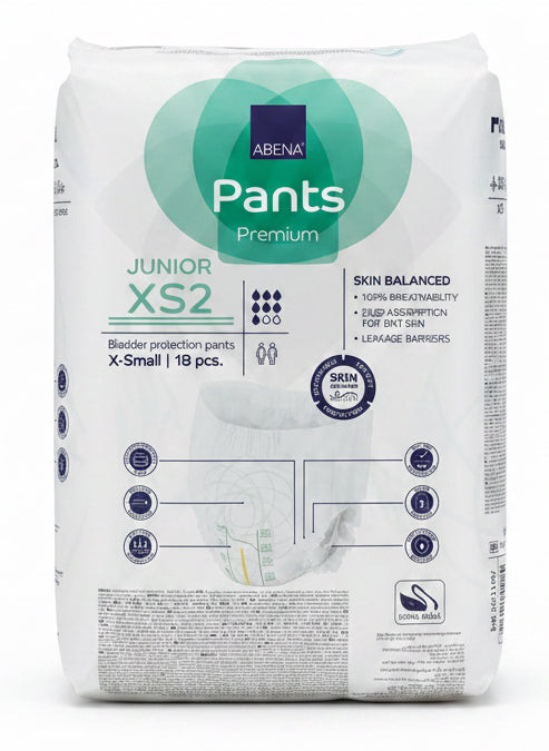 Culottes Absorbantes Premium pour Enfants – ABENA Pants Junior XS2 – 18 Unités