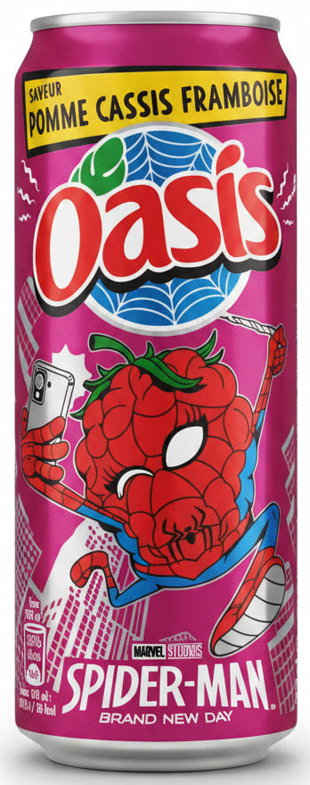 Fruit Drink No Preservatives Apple Blackcurrant Raspberry Oasis 33cl