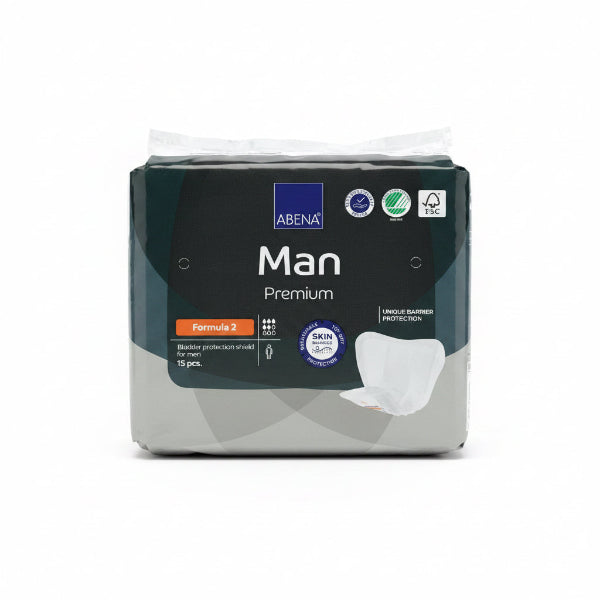 Protection Contre les Fuites Urinaires Masculines ABENA Man Premium Formula 2 - 15 Unités