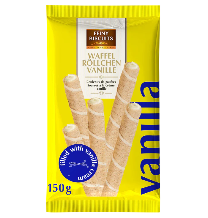 Vanilla Wafer Rolls Feiny Biscuits 150g
