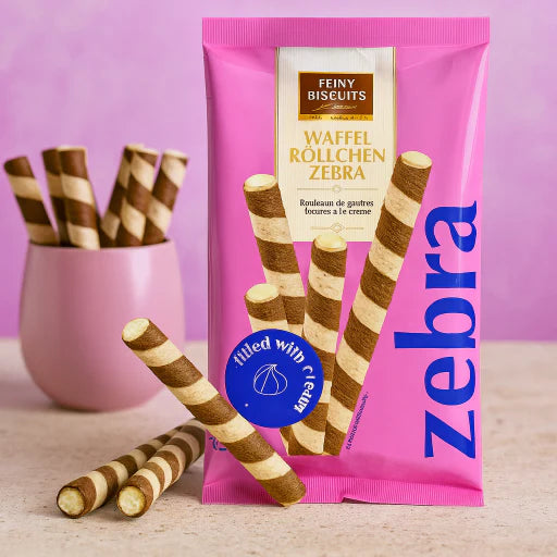 Wafer Rolls Zebra Feiny Biscuits 150g