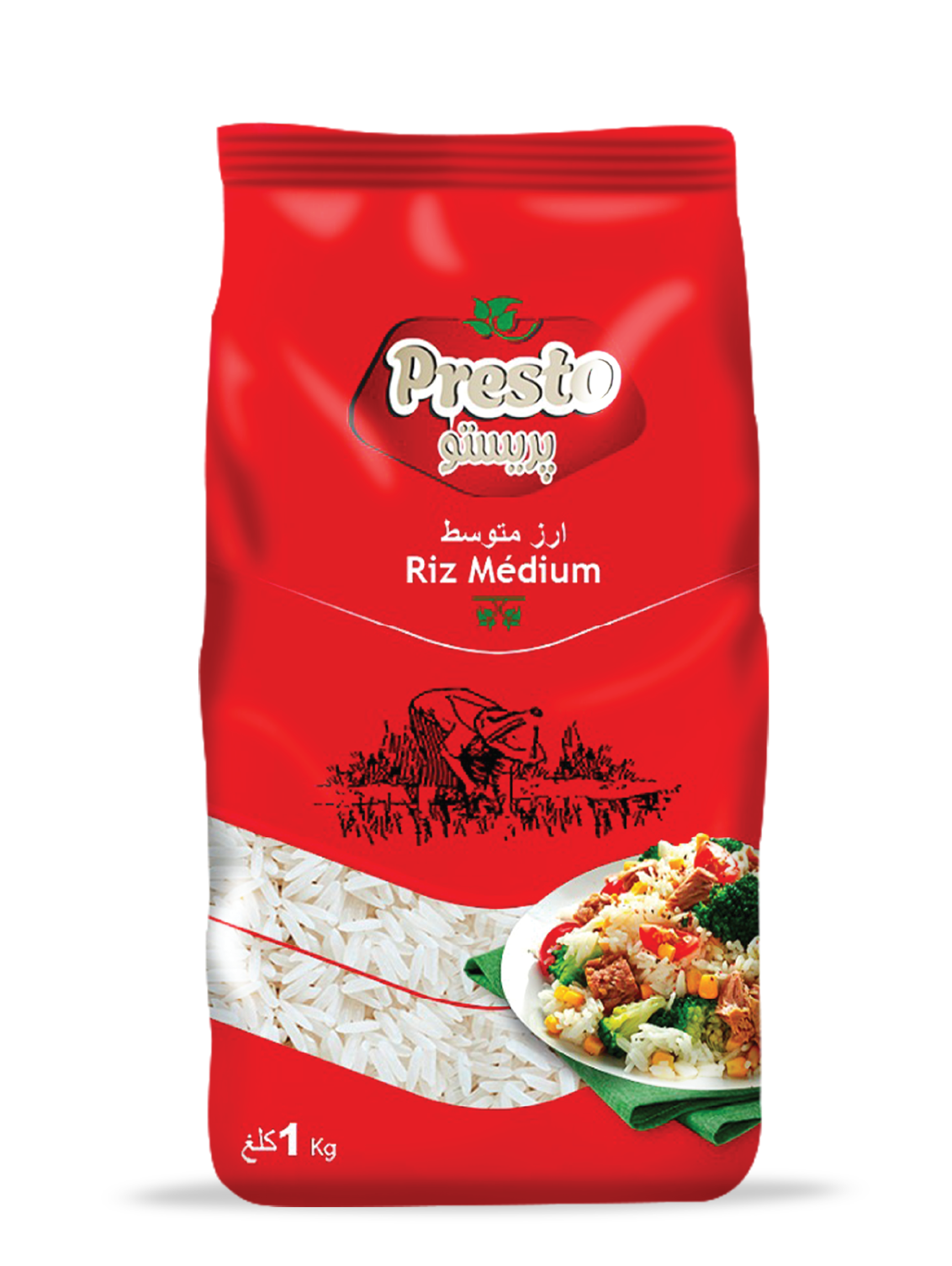 Presto Medium Rice 1KG – MyMarket.ma
