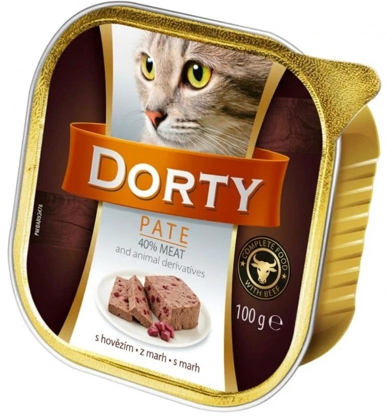 Cat pâté with Beef, Dorty tray 100g