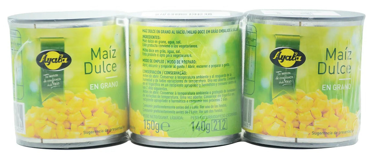 Sweet Corn Ayala Pack 3x140g