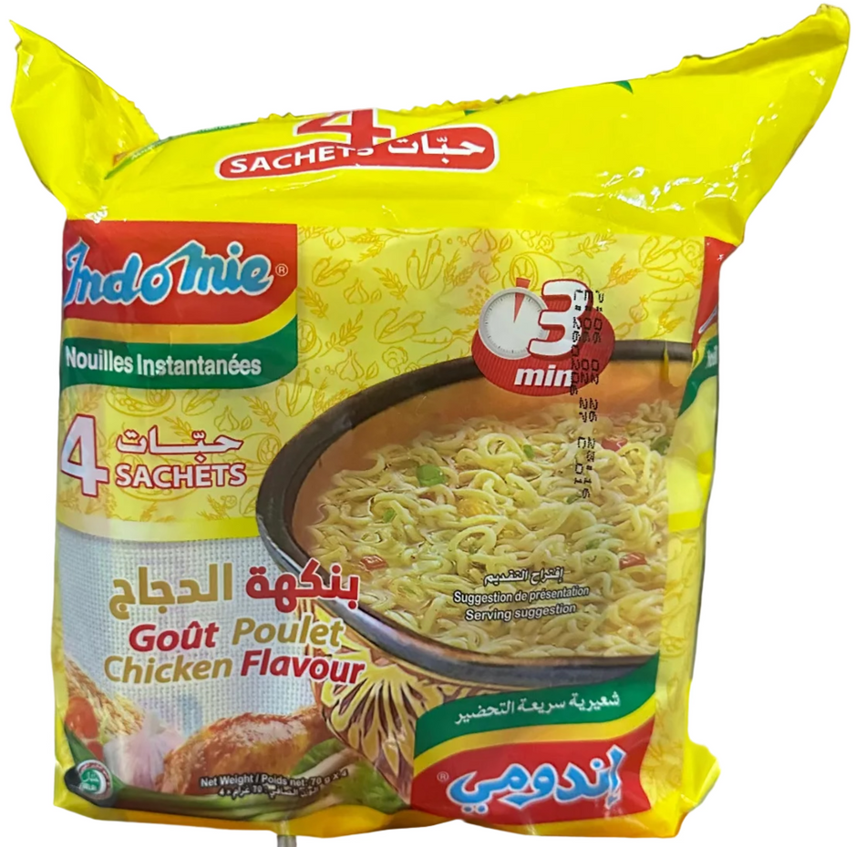 Nouilles instantanées Pack Poulet x4 Indomie