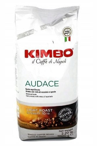 Coffee Whole beans Expresso Audace light Roast intensity 10/13 KIMBO 1k
