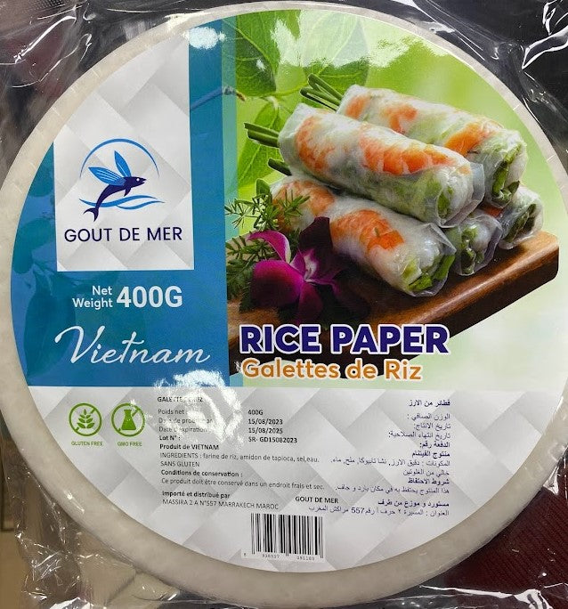 Galettes de Riz Rice Papier Vietnam Gout de la Mer 400g