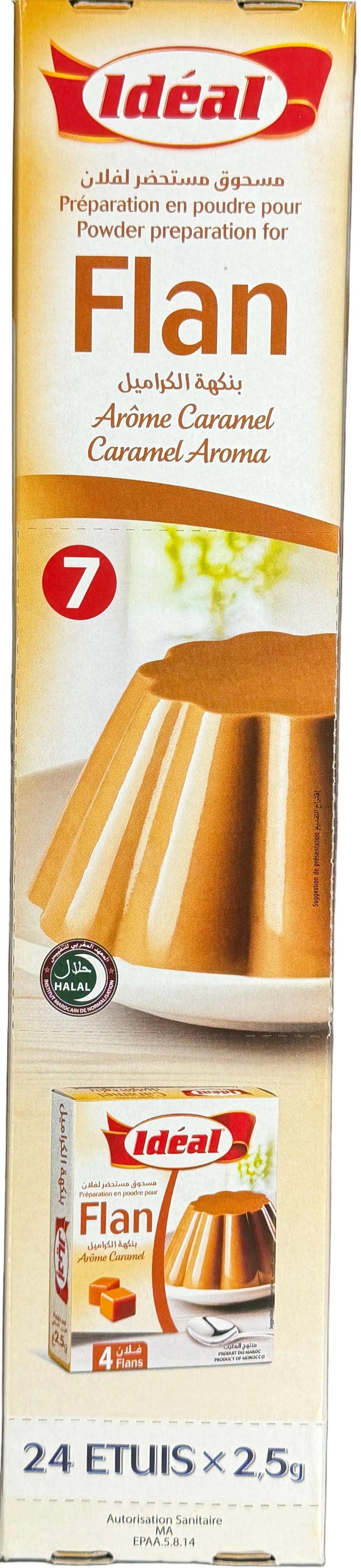4 Flans non sucré caramel de 24 boites Ideal 144g