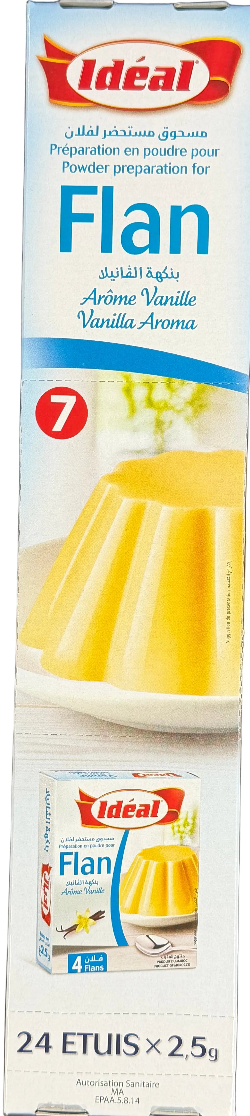 4 Flans non sucré vanille de 24 boites Ideal 144g