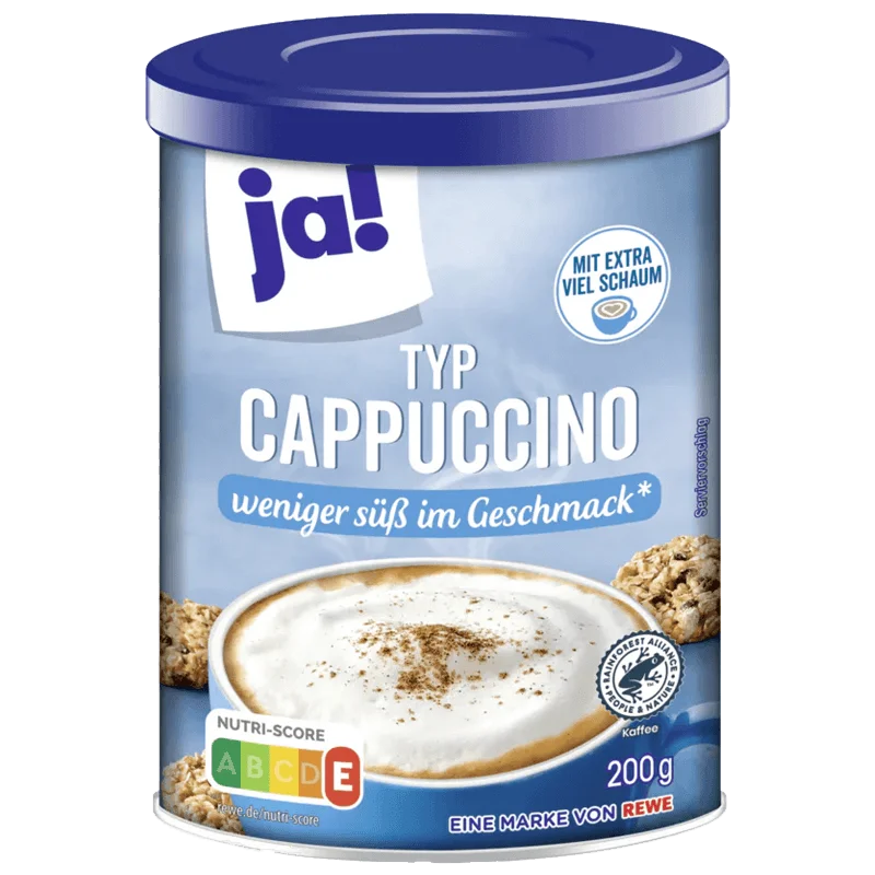 Cappuccino Instantané Moins de Sucre Ja! 200g
