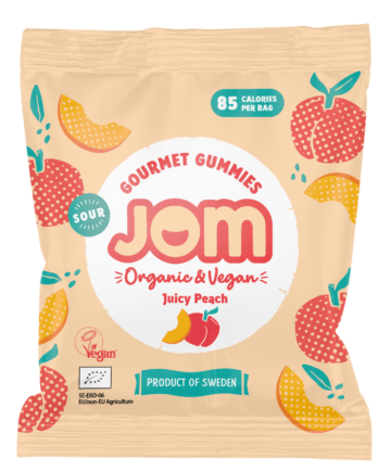 Bonbons Gummies Pêche Acidulés JOM 25G