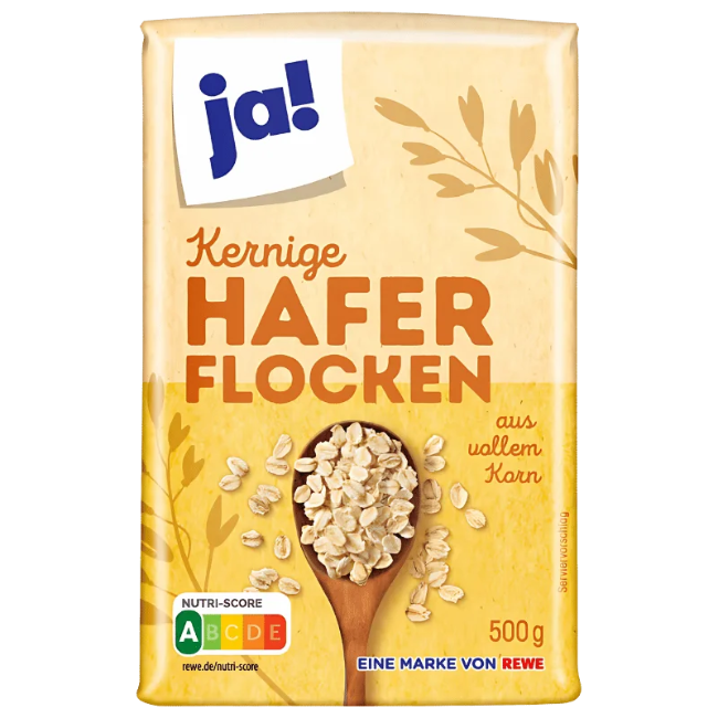 Organic Jumbo Whole Rolled Oats Ja! 500g