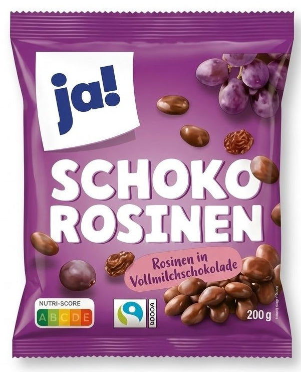 Ja! Chocolate Coated Raisins 200g