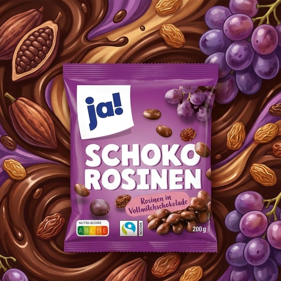 Raisins Secs Enrobés de Chocolat Ja! 200g