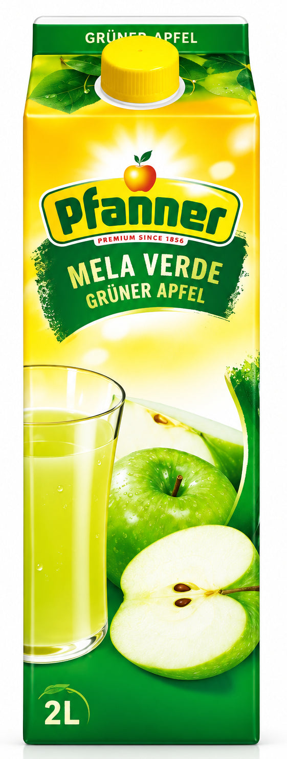 Boisson à la Pomme Verte 40% Saveur Fruité et Rafraîchissante Pfanner 2L