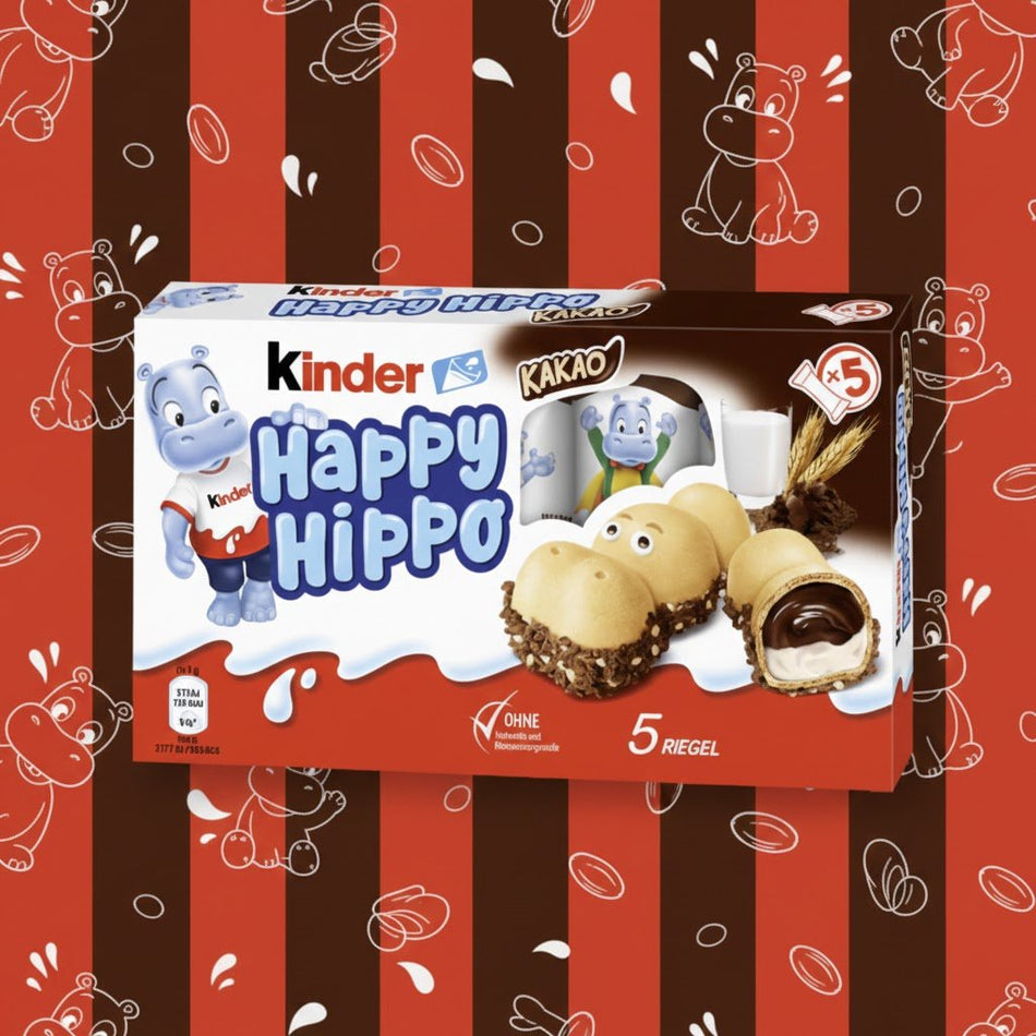 Boîte de 5 gaufrettes happy hippo Kinder 103g
