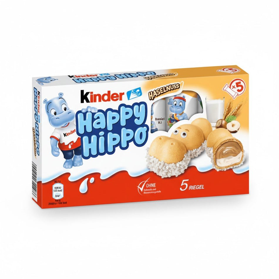 Boîte de 5 gaufrettes Kinder Happy Hippo Noisettes 5ER 103g