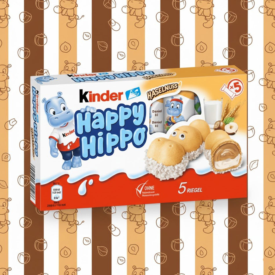 Boîte de 5 gaufrettes Kinder Happy Hippo Noisettes 5ER 103g