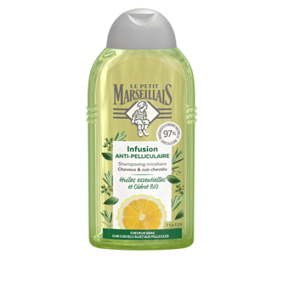 The Little Marseillais Anti-Dandruff Micellar Shampoo with Essential Oils and Organic Citron 250 ml